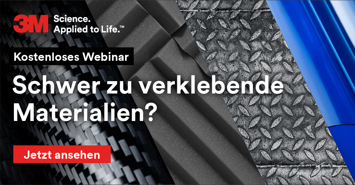 3M Industrial Solutions Facebook ad: Webinar Verbinden verschiedener Materialien
