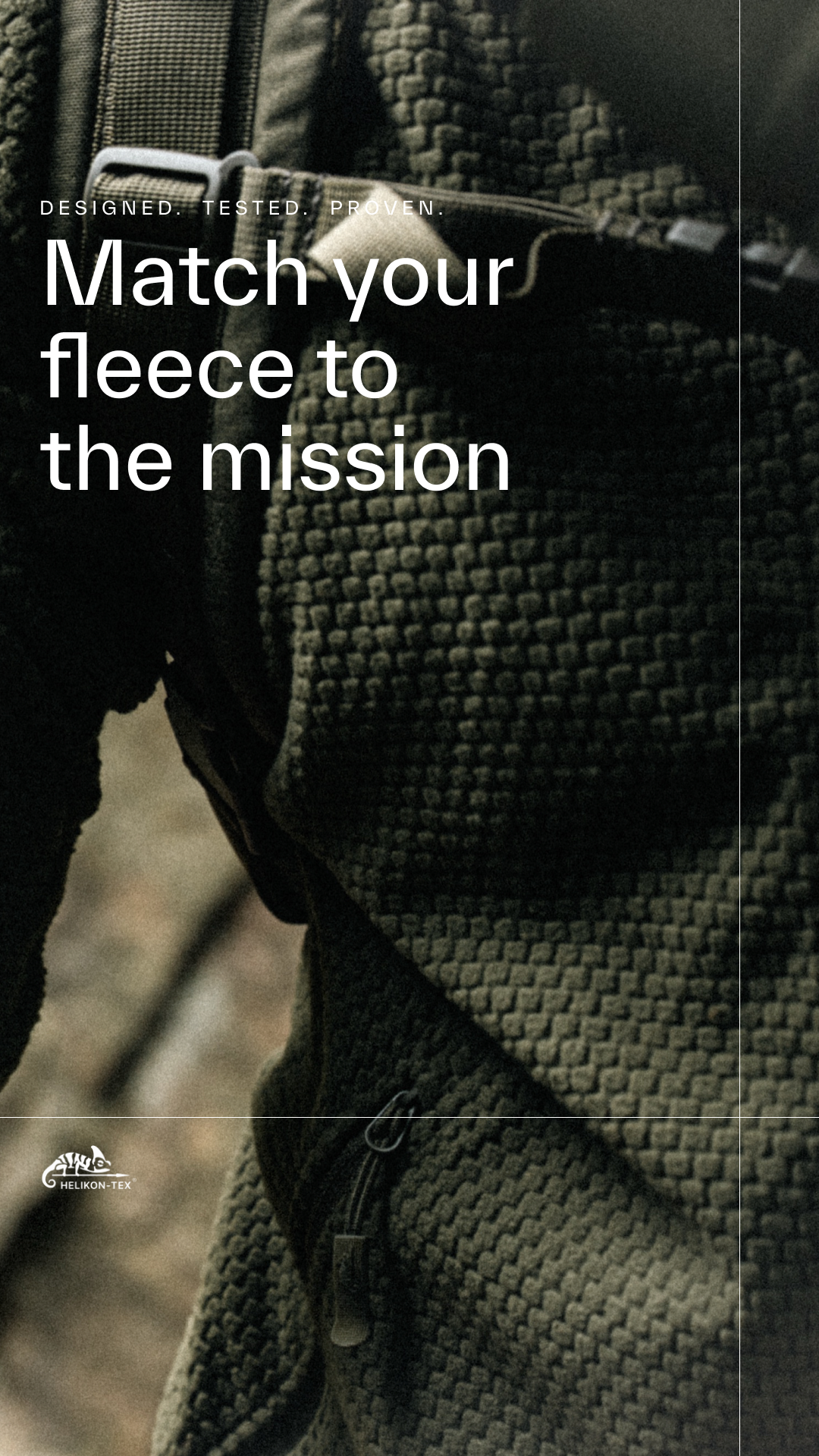 Helikon-Tex Facebook ad: Alpha Tactical: 5 Pockets, Grid Fleece Fabric