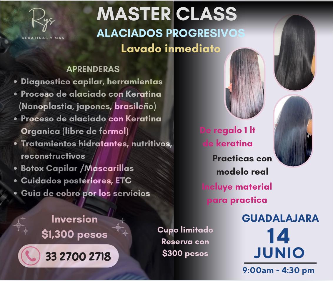 RYS Keratinas y más Facebook ad: Aprende y emprende con nuestra Máster Class de…