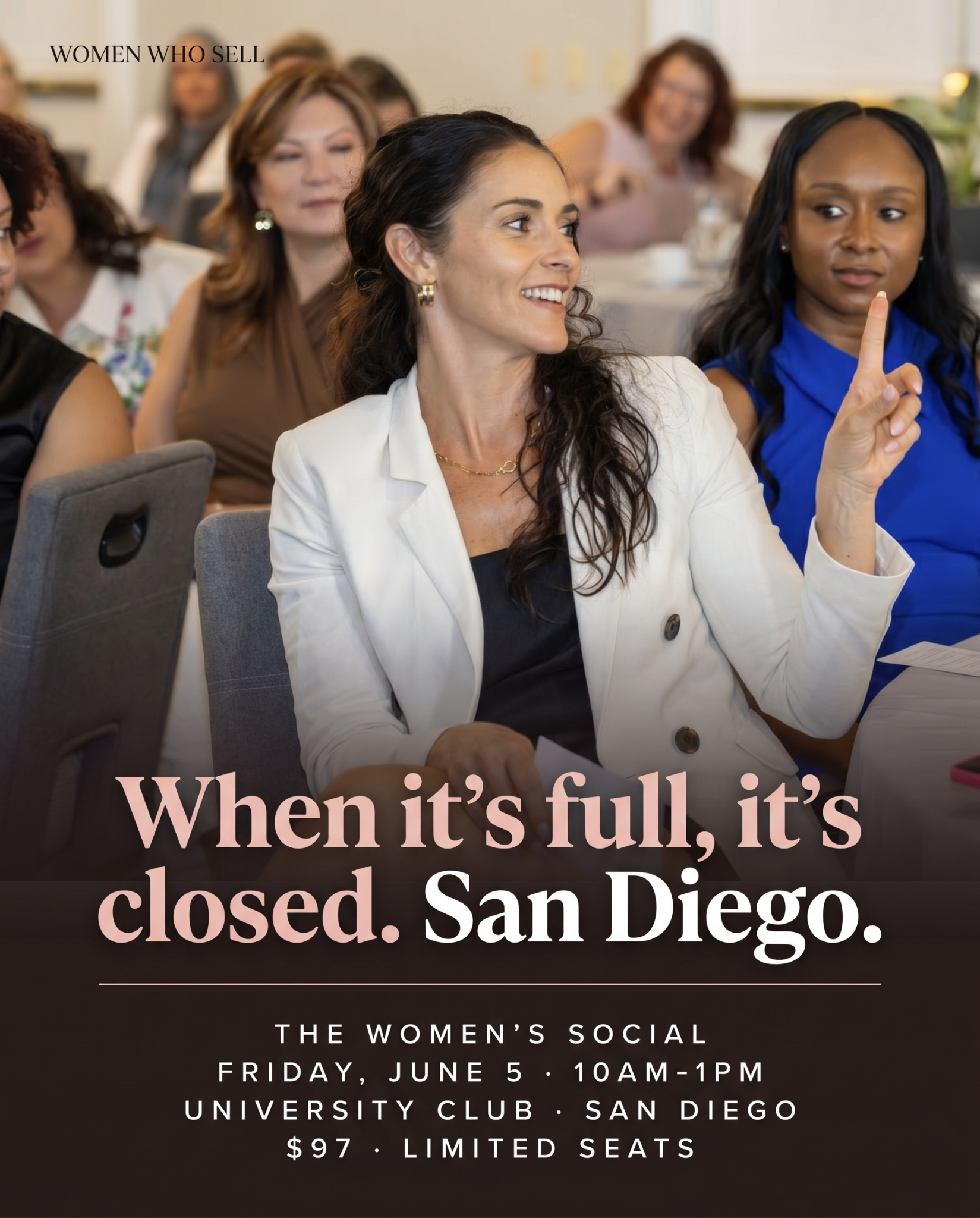 Christi Kendall Facebook ad: THE WOMEN’S SOCIAL, San Diego