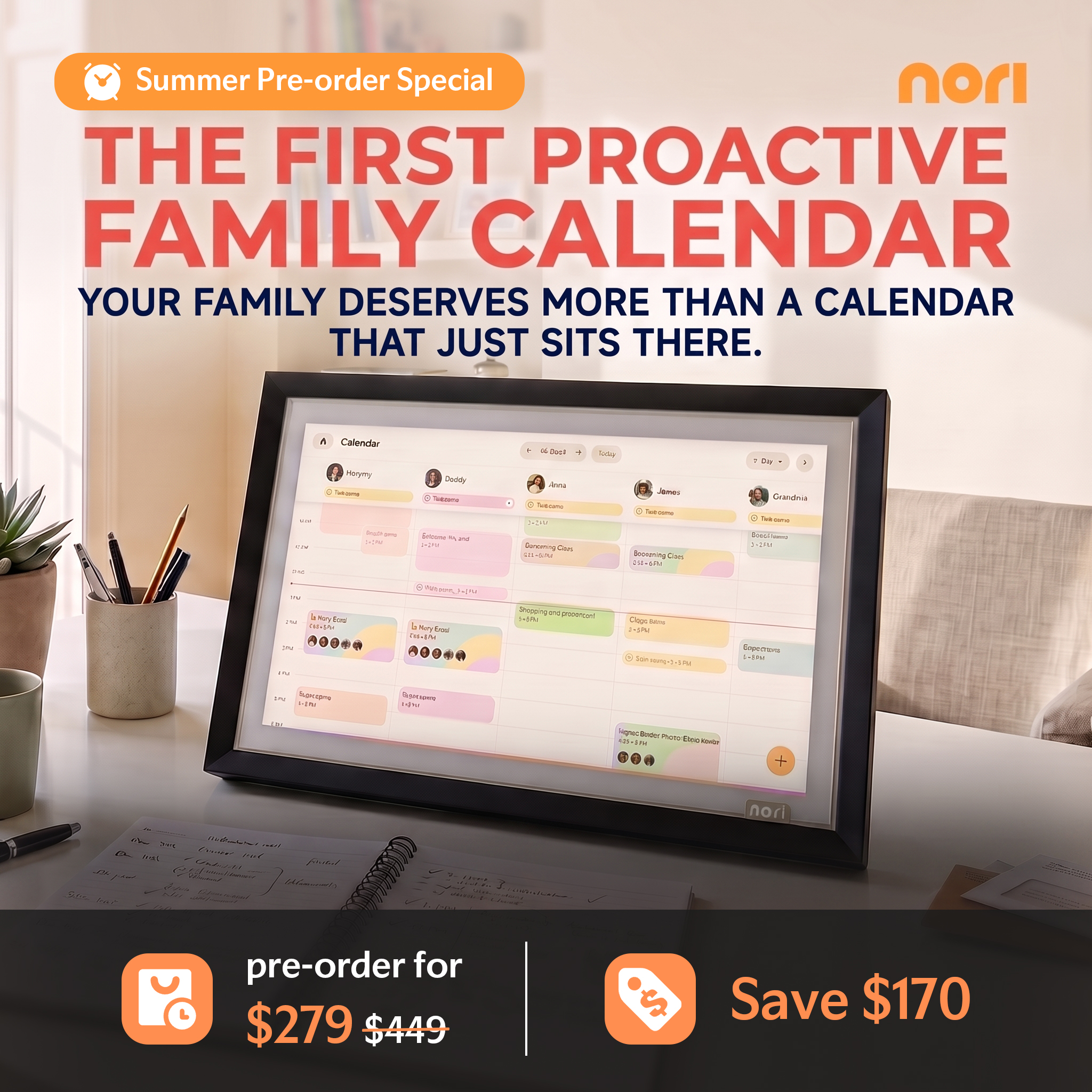 Nori Family Hub Facebook ad from Jul 7, 2026