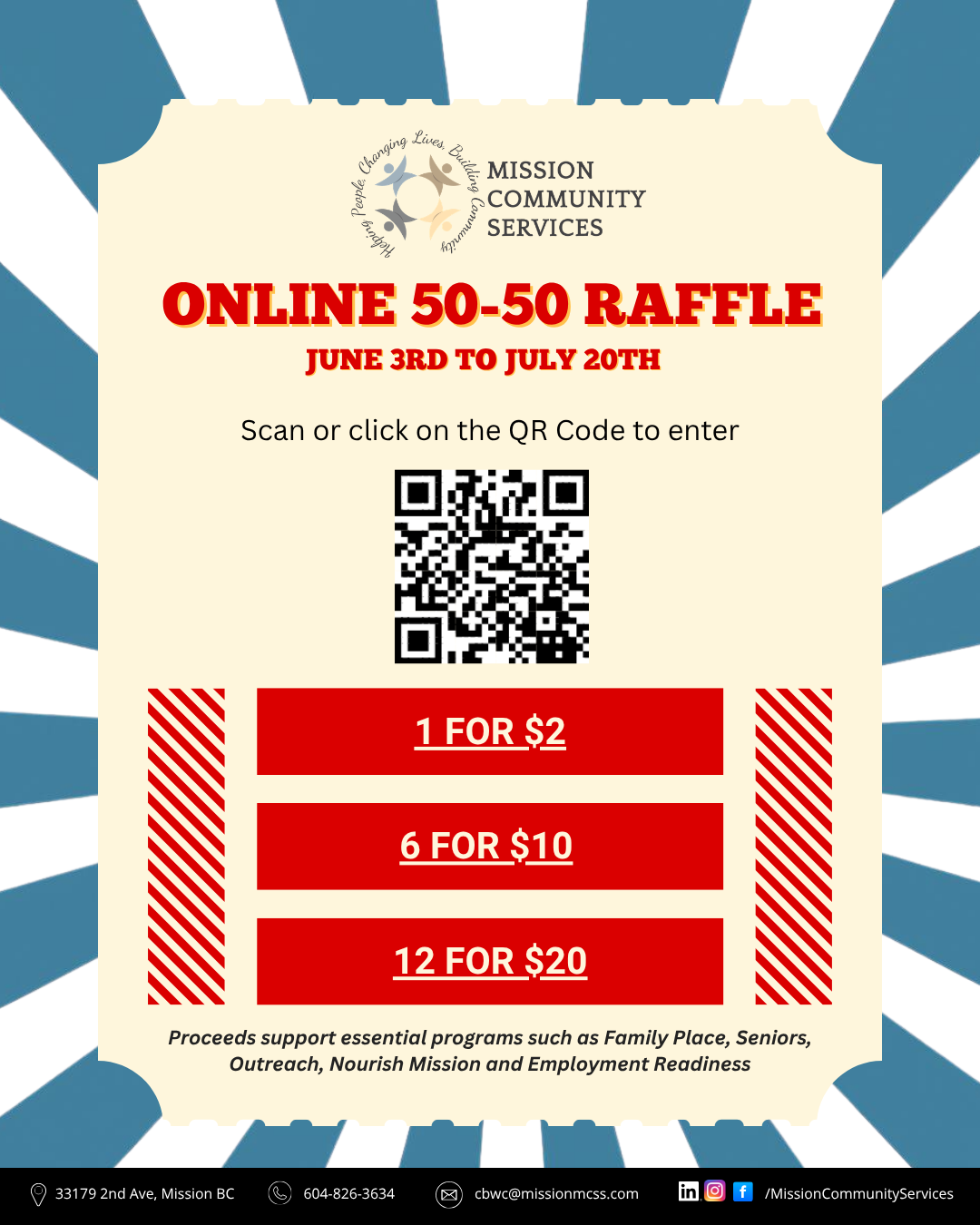 Mission Community Services Society Facebook ad from Jun 12, 2026