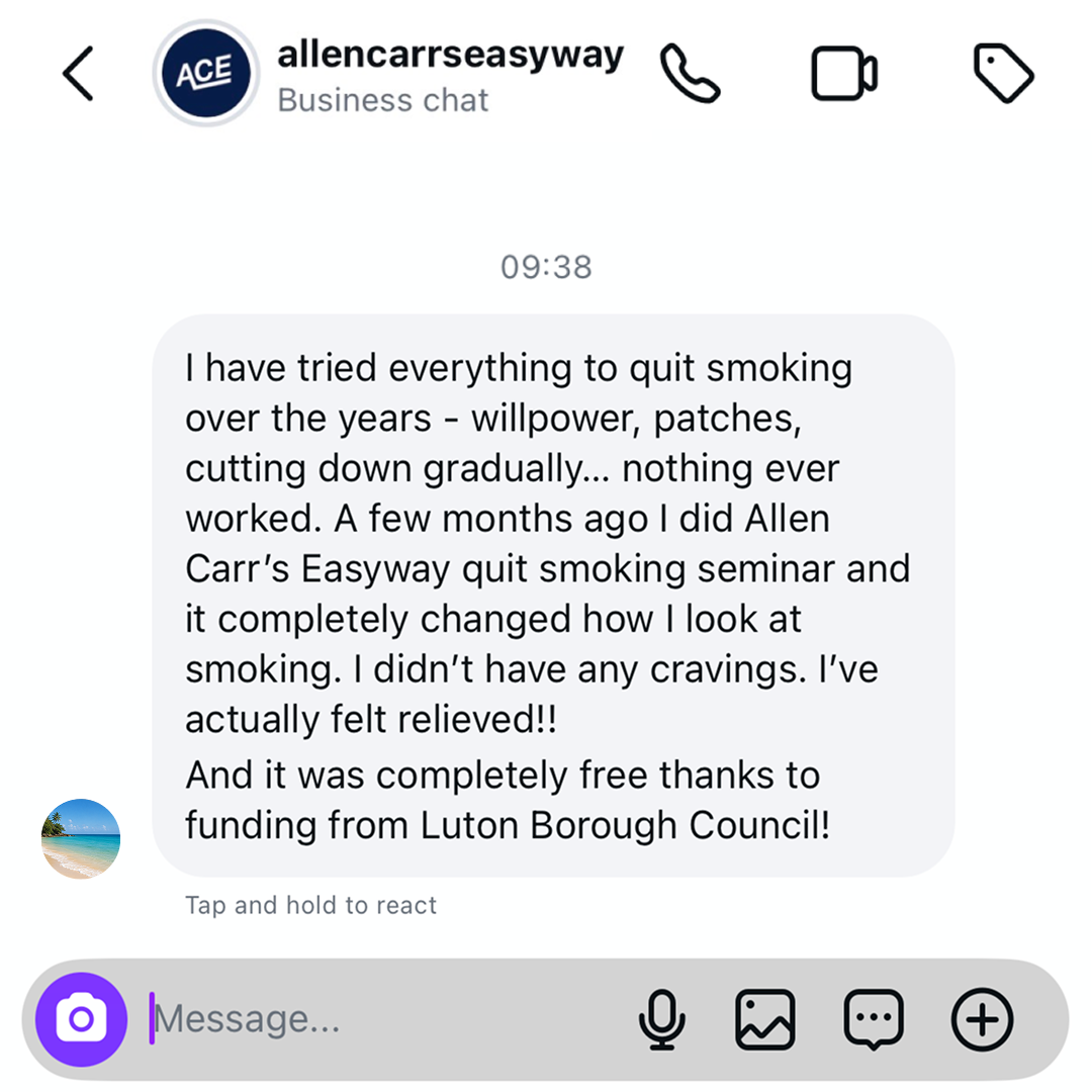 Allen Carr Facebook ad