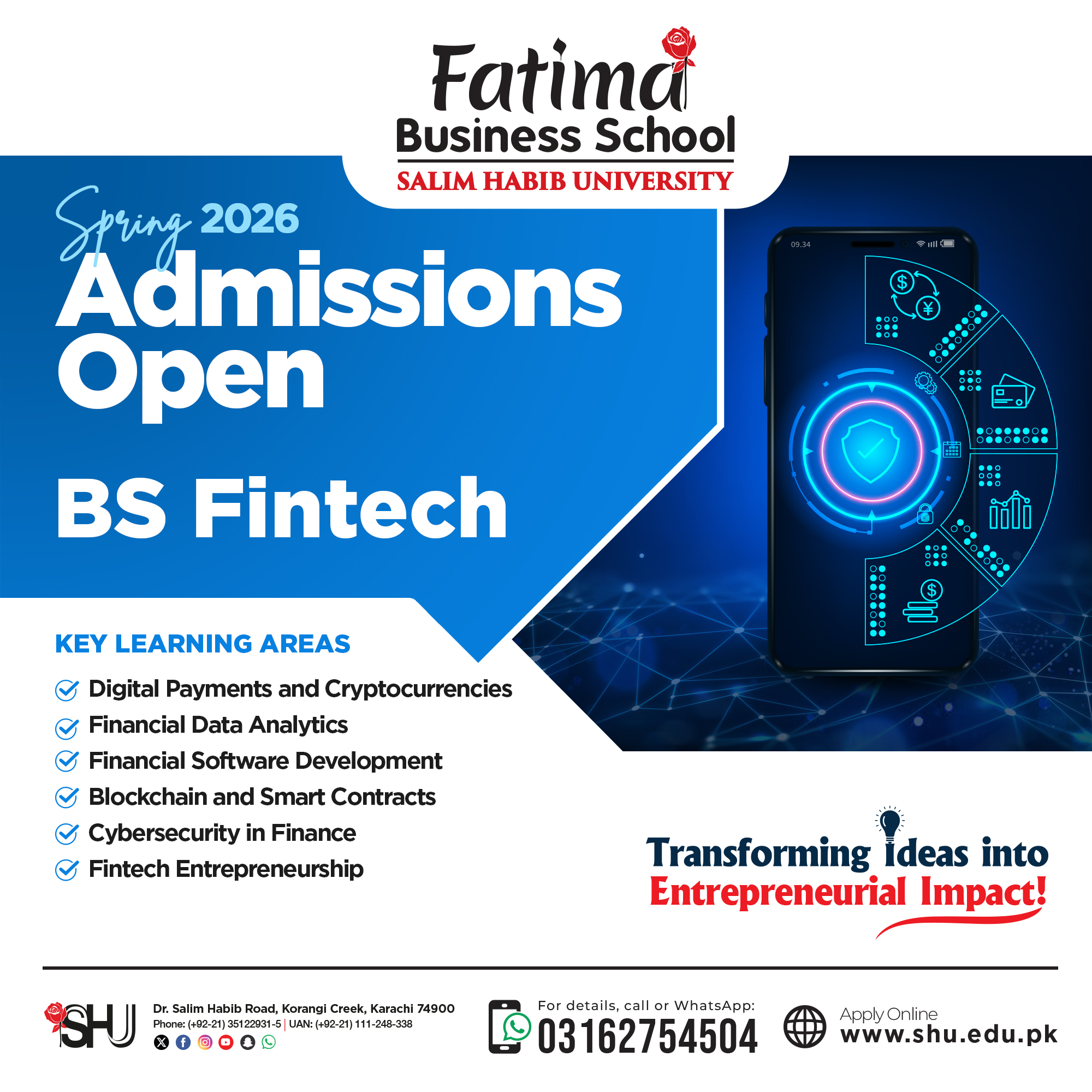 Salim Habib University Facebook ad