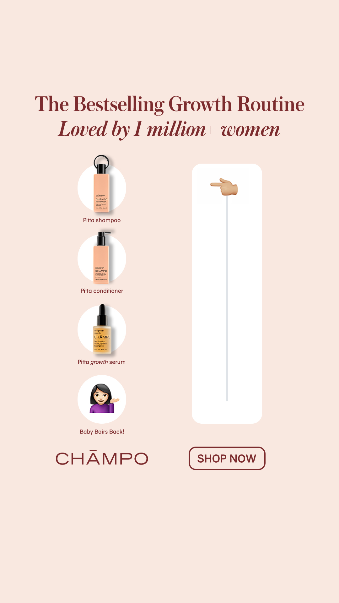 Chāmpo Haircare Facebook ad