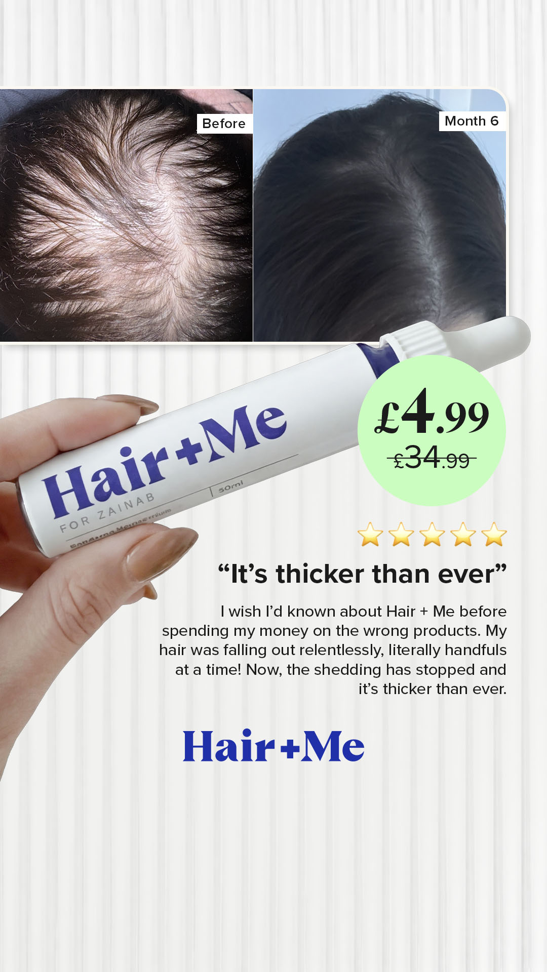 Hair + Me Facebook ad