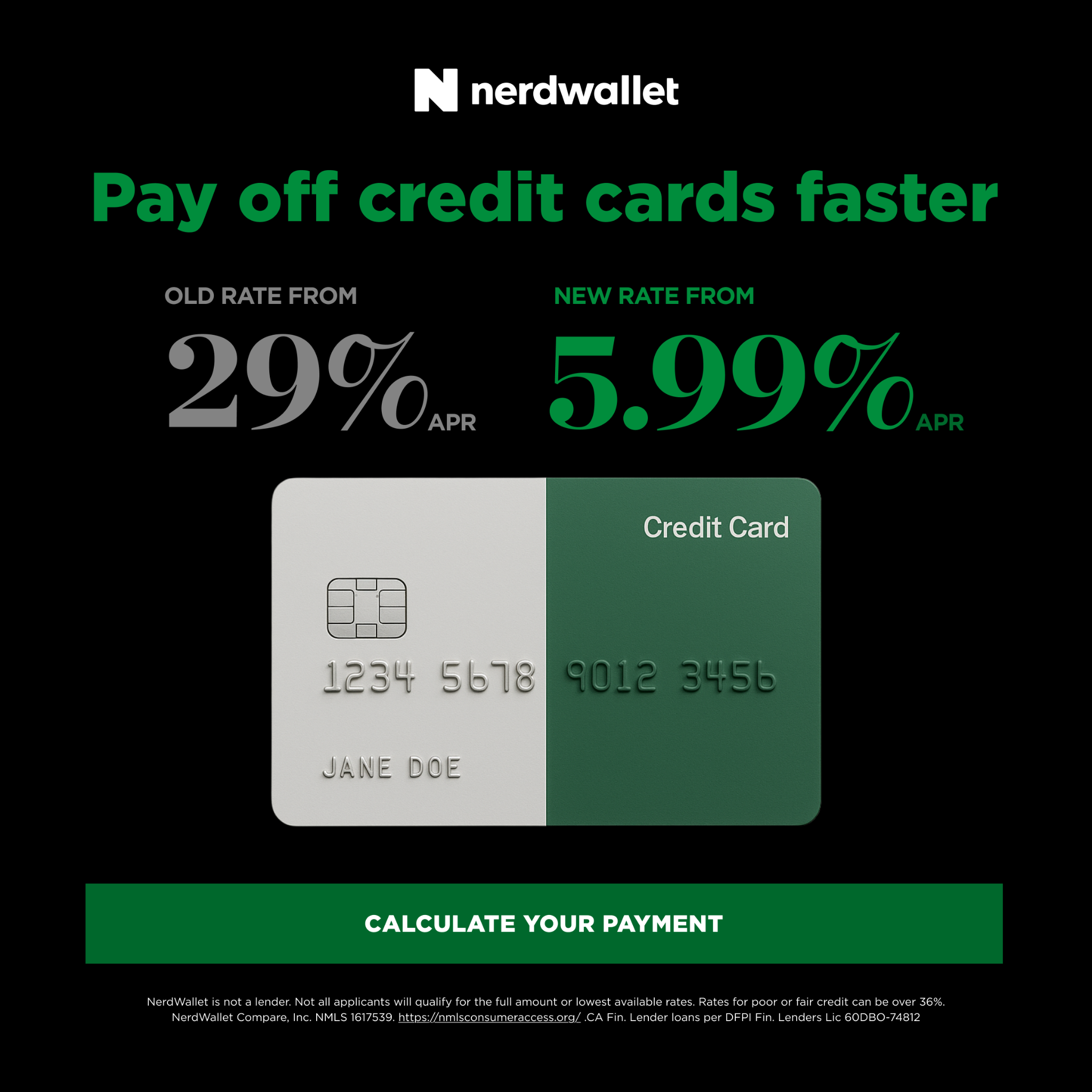 NerdWallet Facebook ad