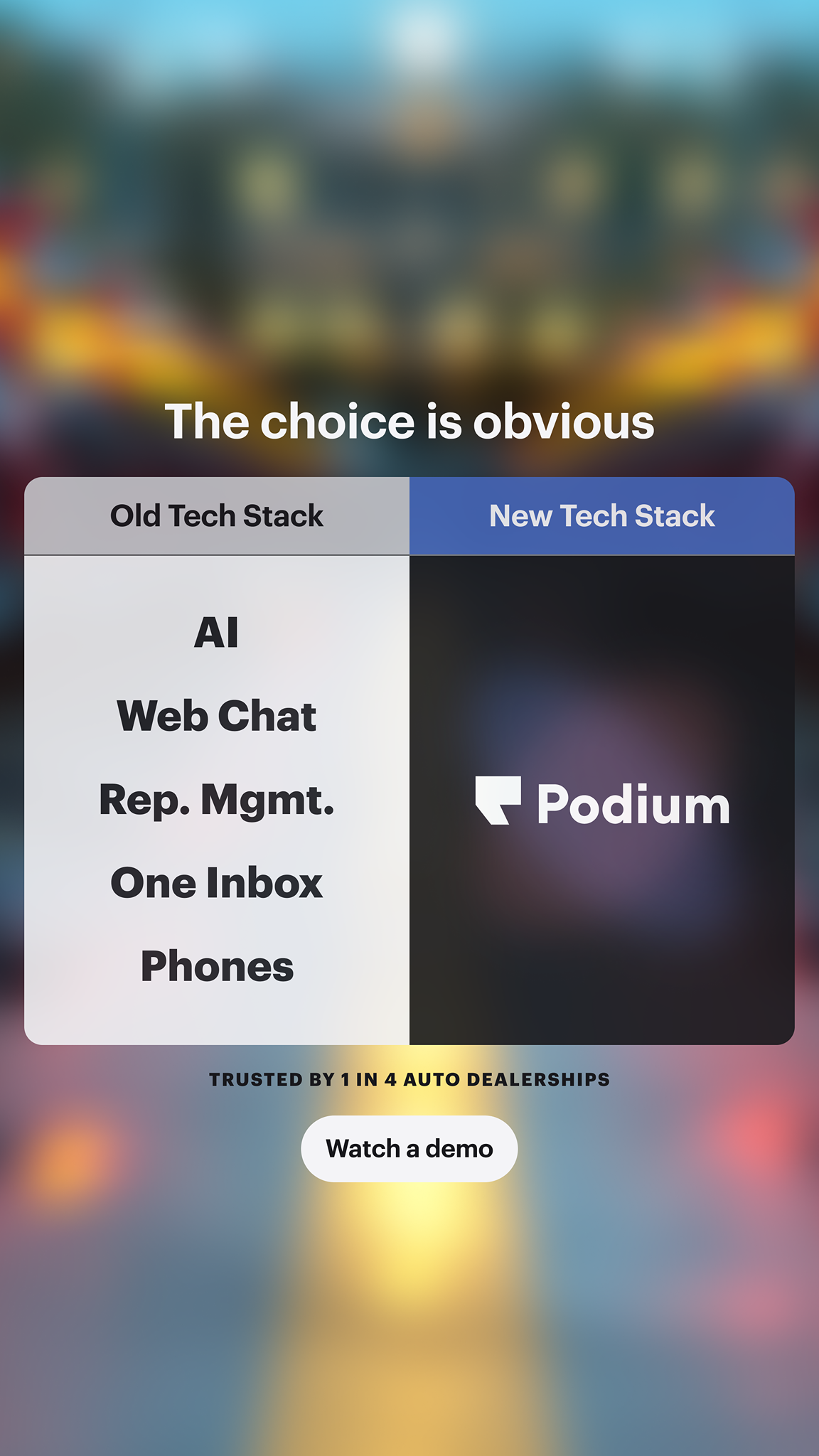 Podium Facebook ad