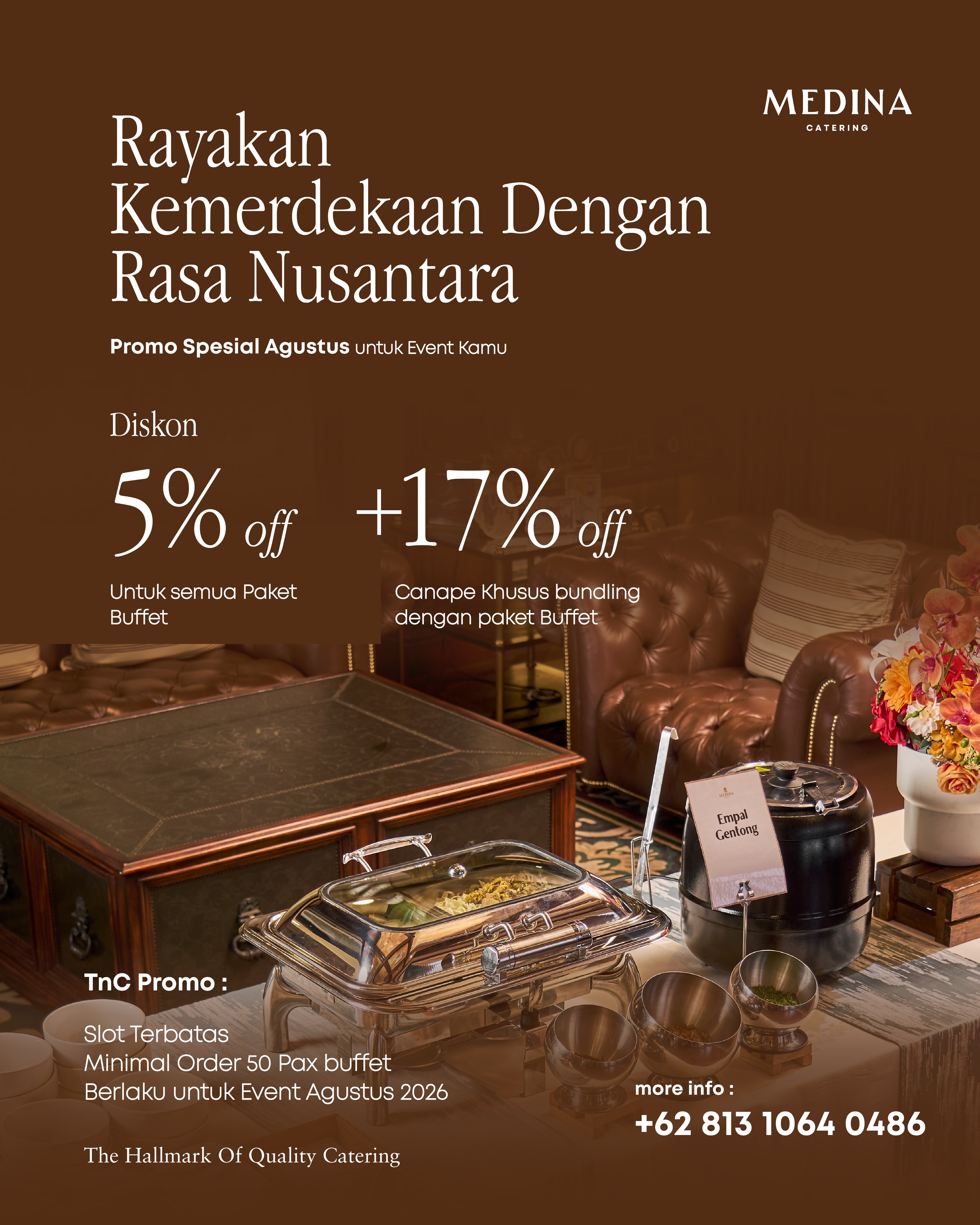 Medina Catering Menara 165 Facebook ad: Merayakan Kemerdekaan kurang lengkap tanpa hidangan…