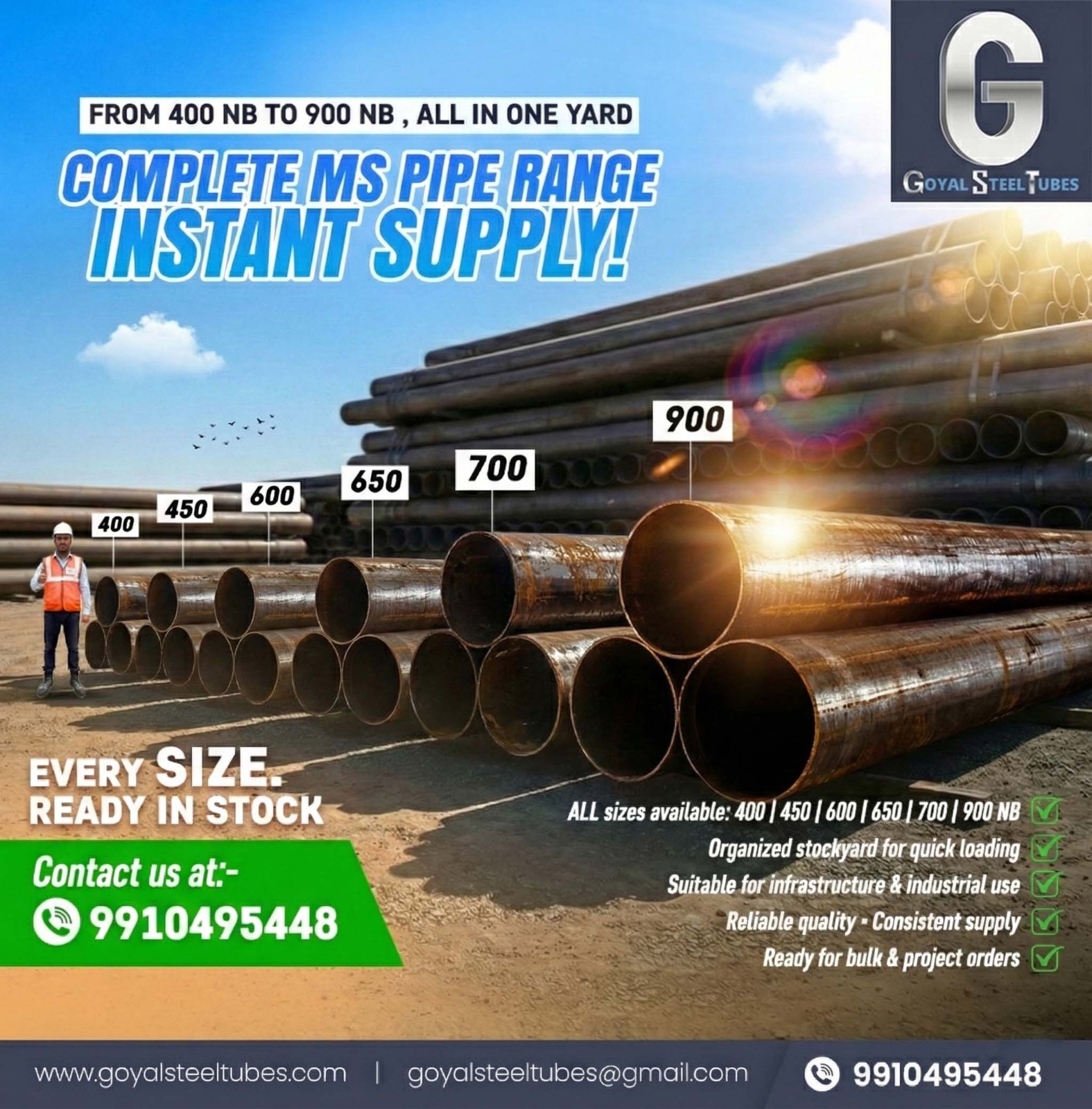 Goyal Steel Tubes "Sahibabad" Facebook ad