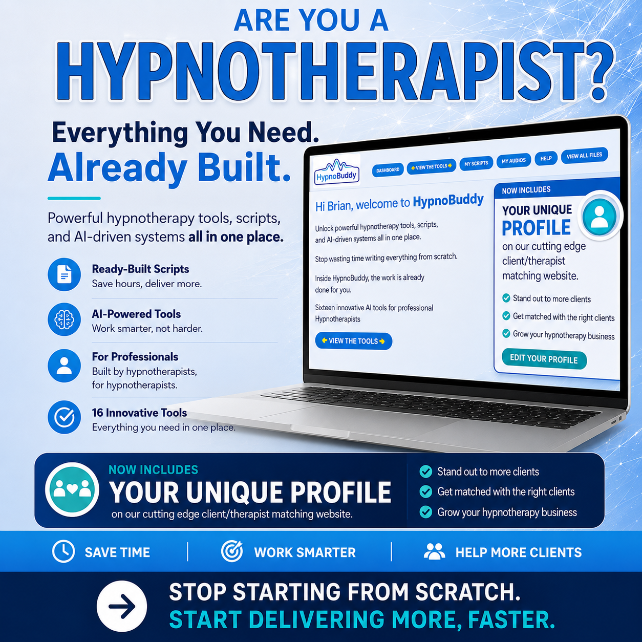 Innervisions School of Clinical Hypnosis Facebook ad: Hypnotherapy Tools That Do The Work For You