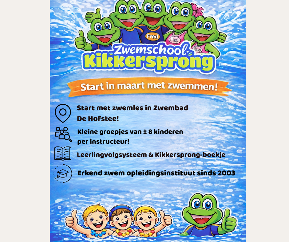 Zwemschool Kikkersprong Facebook ad: Zwemles in Krimpenerwaard