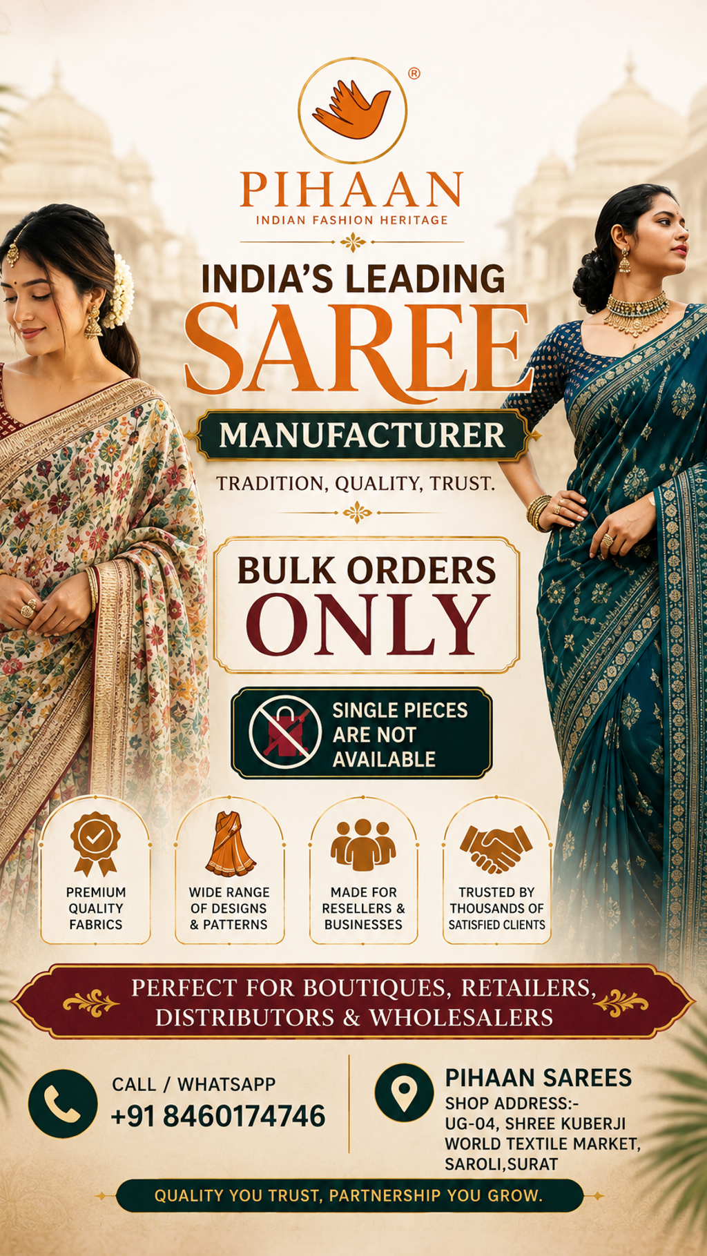 Pihaan Facebook ad: Surat Se Direct Wholesale Saree Collection