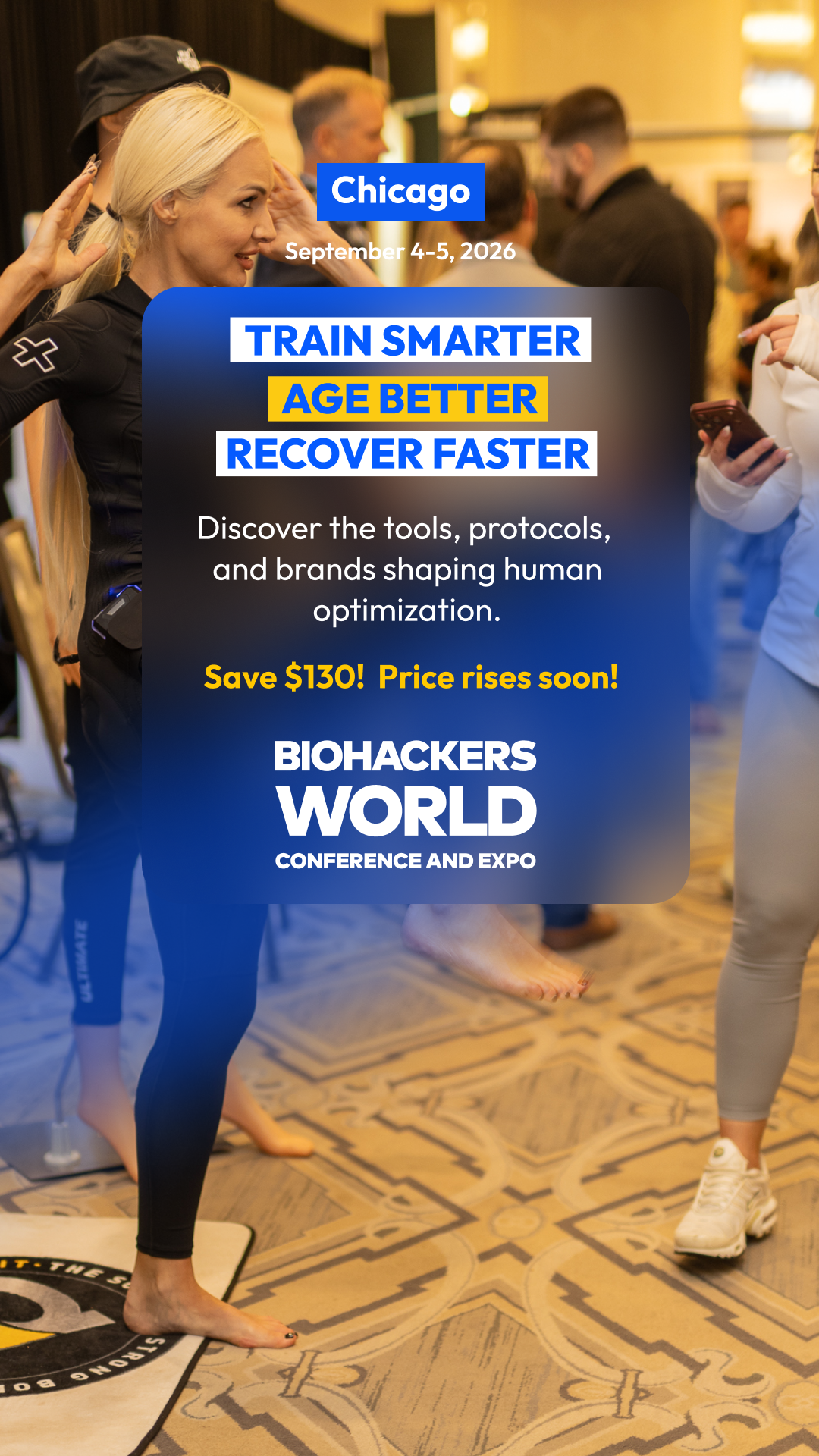 Biohackers World Facebook ad: Buy Tickets