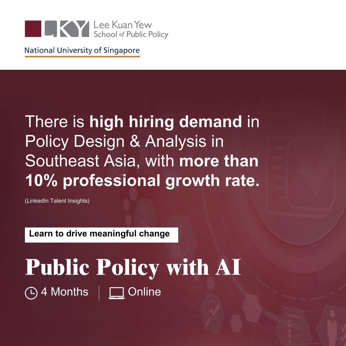 Lee Kuan Yew School of Public Policy Executive Education Facebook ad
