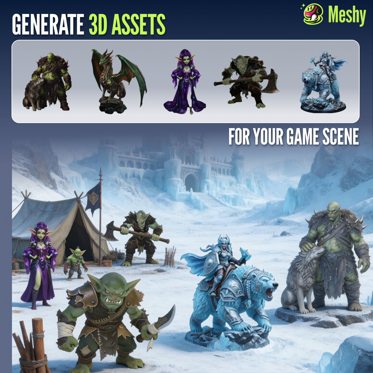Meshy Facebook ad