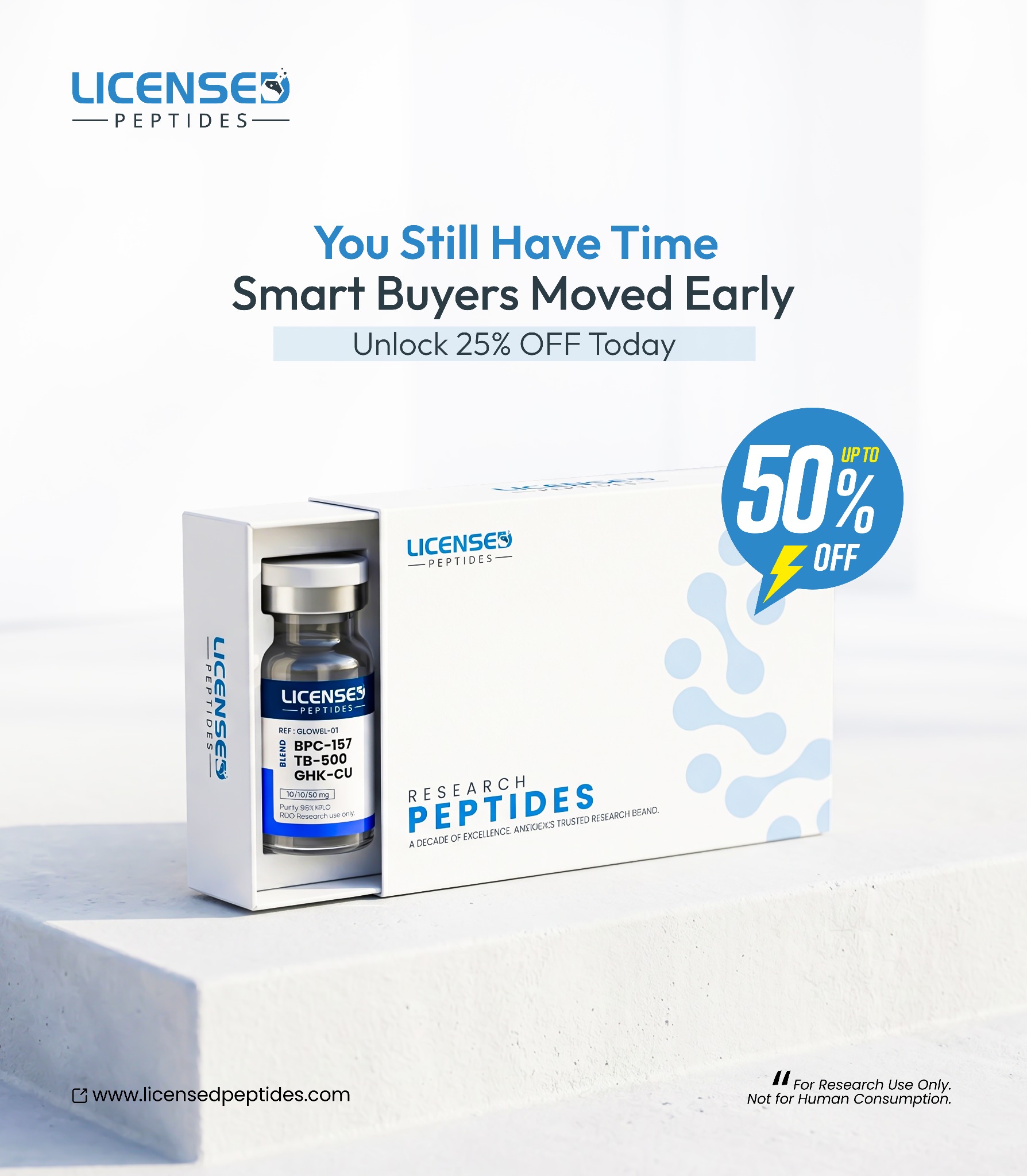 LicensedPeptides.com Facebook ad