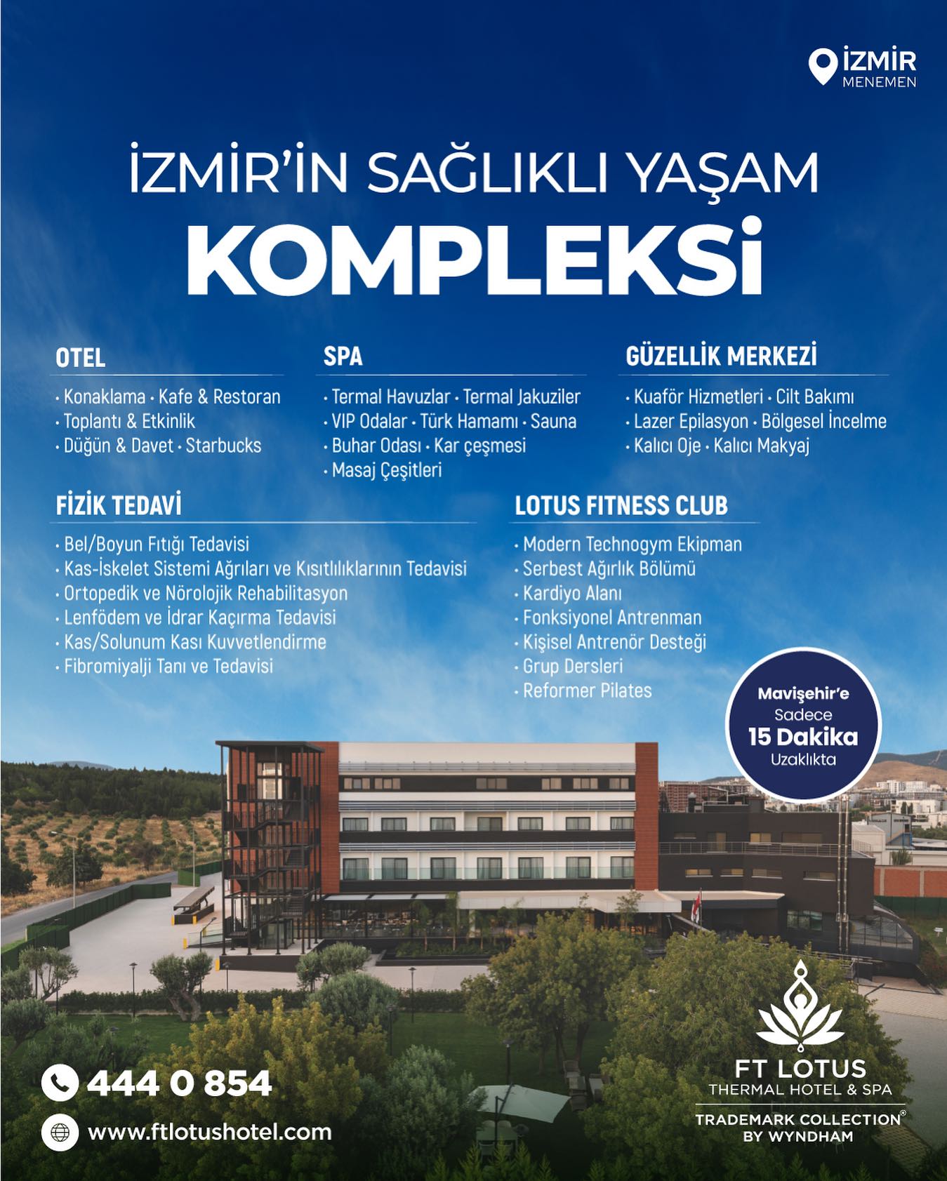 FT Lotus Thermal Hotel & SPA Trademark Collection by Wyndham Facebook ad: İzmir’in sağlıklı yaşam kompleksi FT Lotus, konaklamadan…