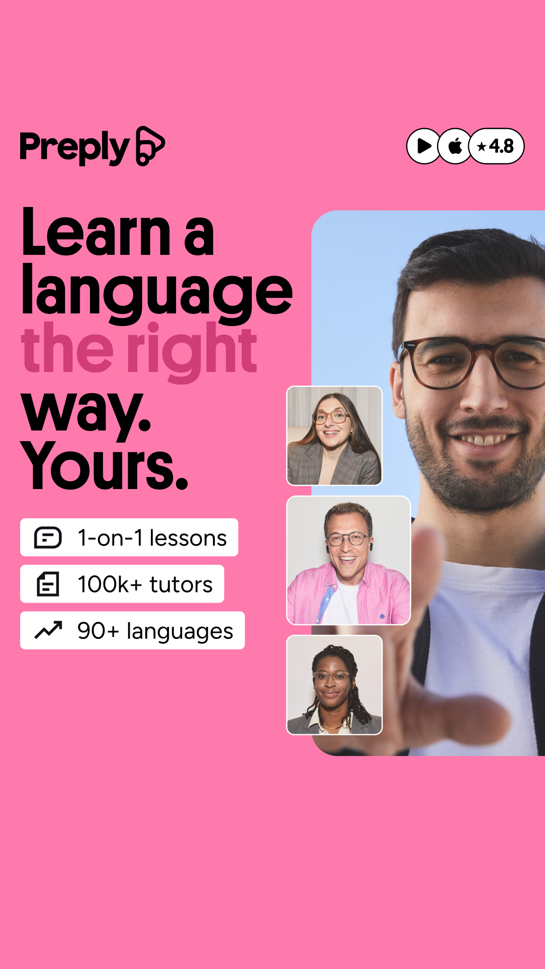Preply Facebook ad