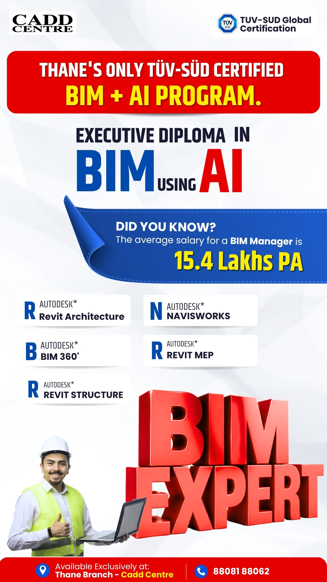 CADD Centre Thane-Airoli-Dombivali Facebook ad: Avg. Package of BIM Manager is 15.4 LPA