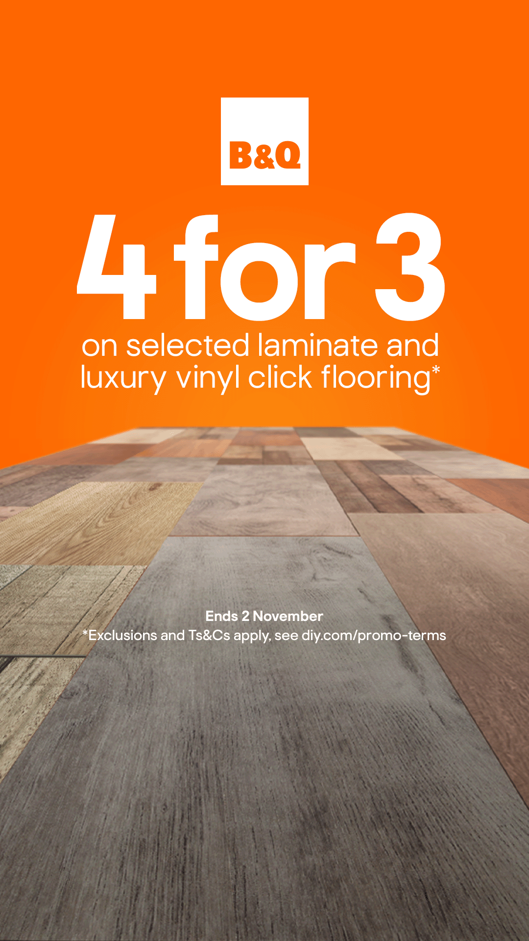 B&Q Facebook ad: Refresh your floors for less
