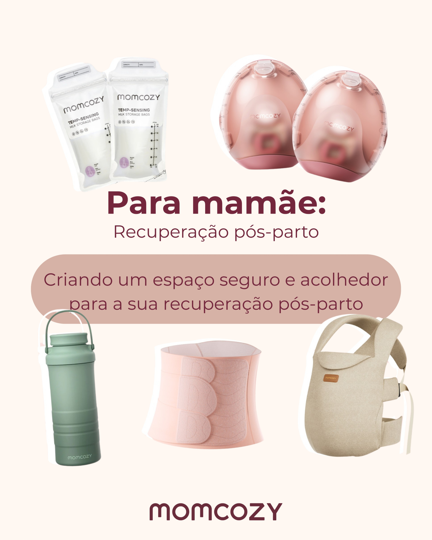 Momcozybr Facebook ad: Sua recuperação merece o melhor cuidado.