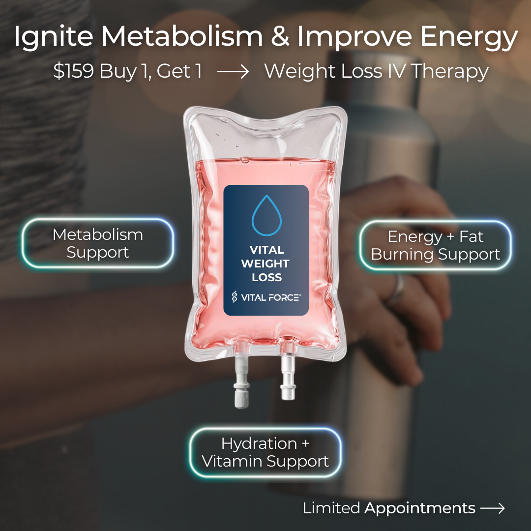 Vital Force Therapy and Wellness Facebook ad: Buy 1 IV Therapy, Get 1 for $159