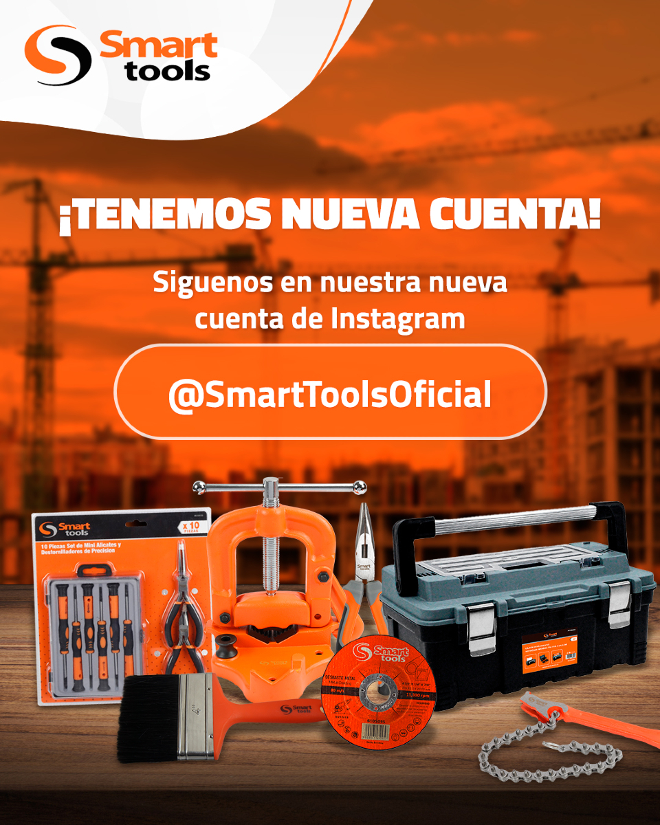 Smarttoolsoficial Facebook ad: ¡Bienvenidos a nuestra nueva cuenta de Instagram!