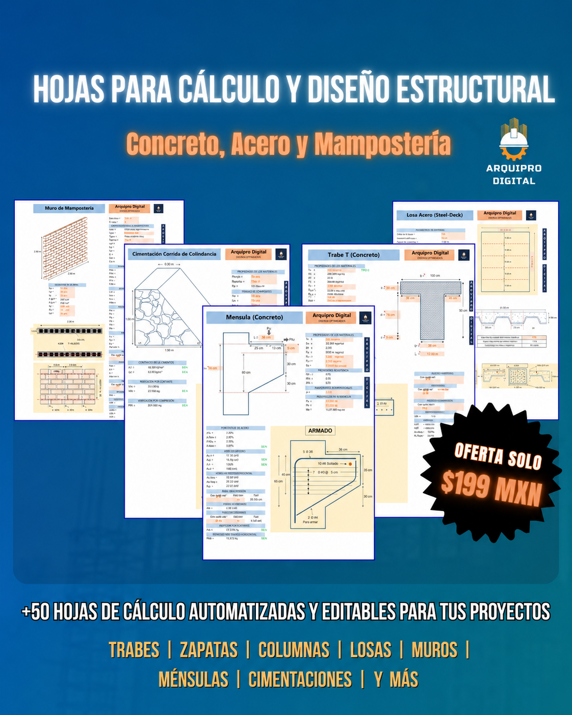 ArquiPro Digital Facebook ad: Diseña estructuras con mayor rapidez y precisión