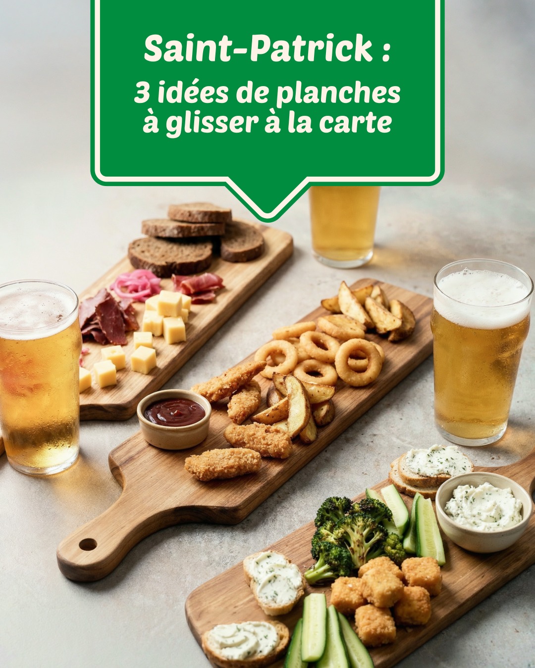 Promocash Facebook ad: Pour la Saint-Patrick, misez sur des planches à…