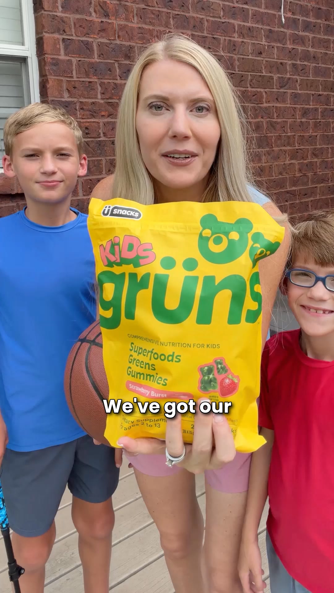 Grüns Kids Facebook ad: 60+ Ingredients. One Little Pack. Zero Battles.