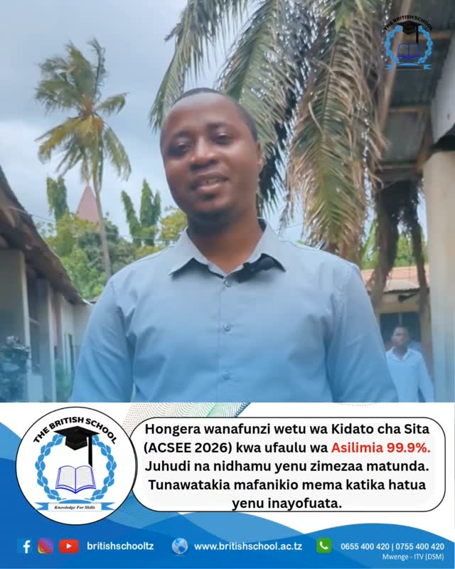 British School tz Facebook ad: KARIBU THE BRITISH SCHOOL, ELIMU BORA, MAFANIKIO YA…