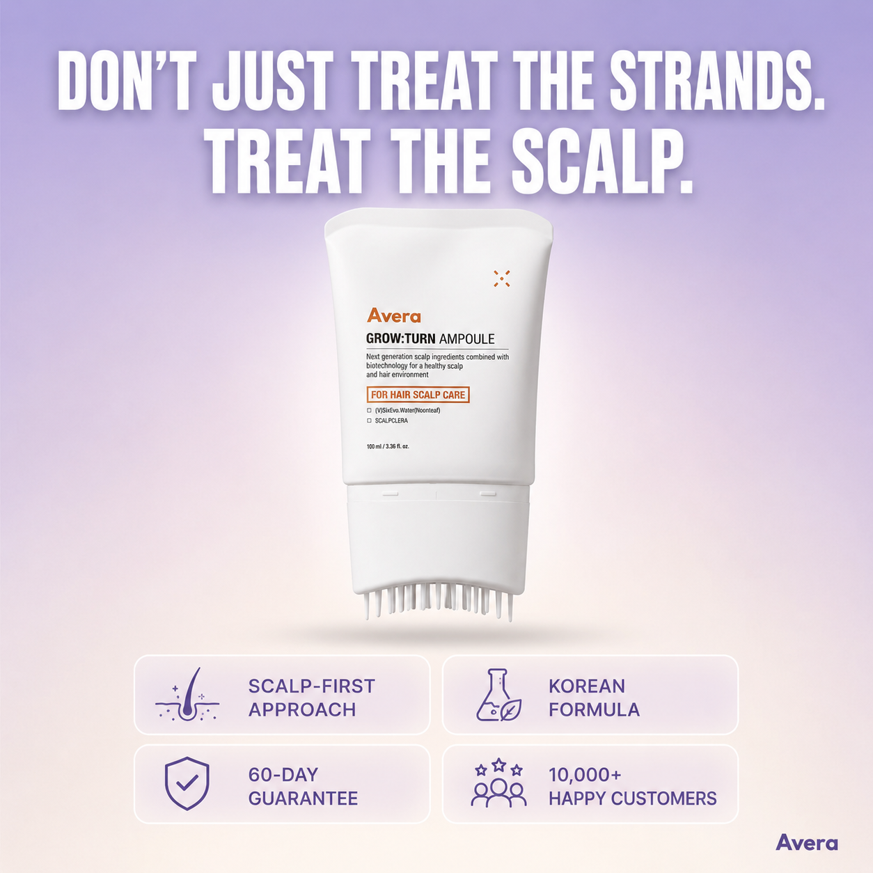 Avera Facebook ad: Korea's #1 Hair Growth Serum