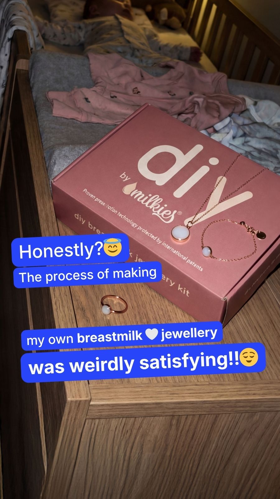 DIY by Milkies Breast Milk Jewellery Kit Facebook ad