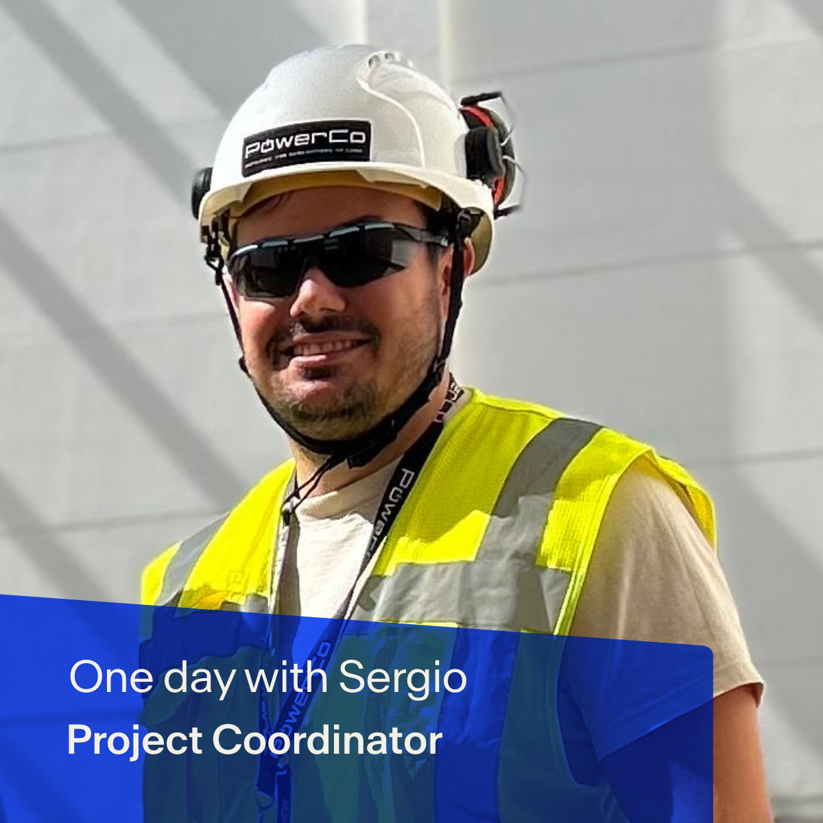 PowerCo Facebook ad: From steel beams to teamwork dreams, Sergio powers…