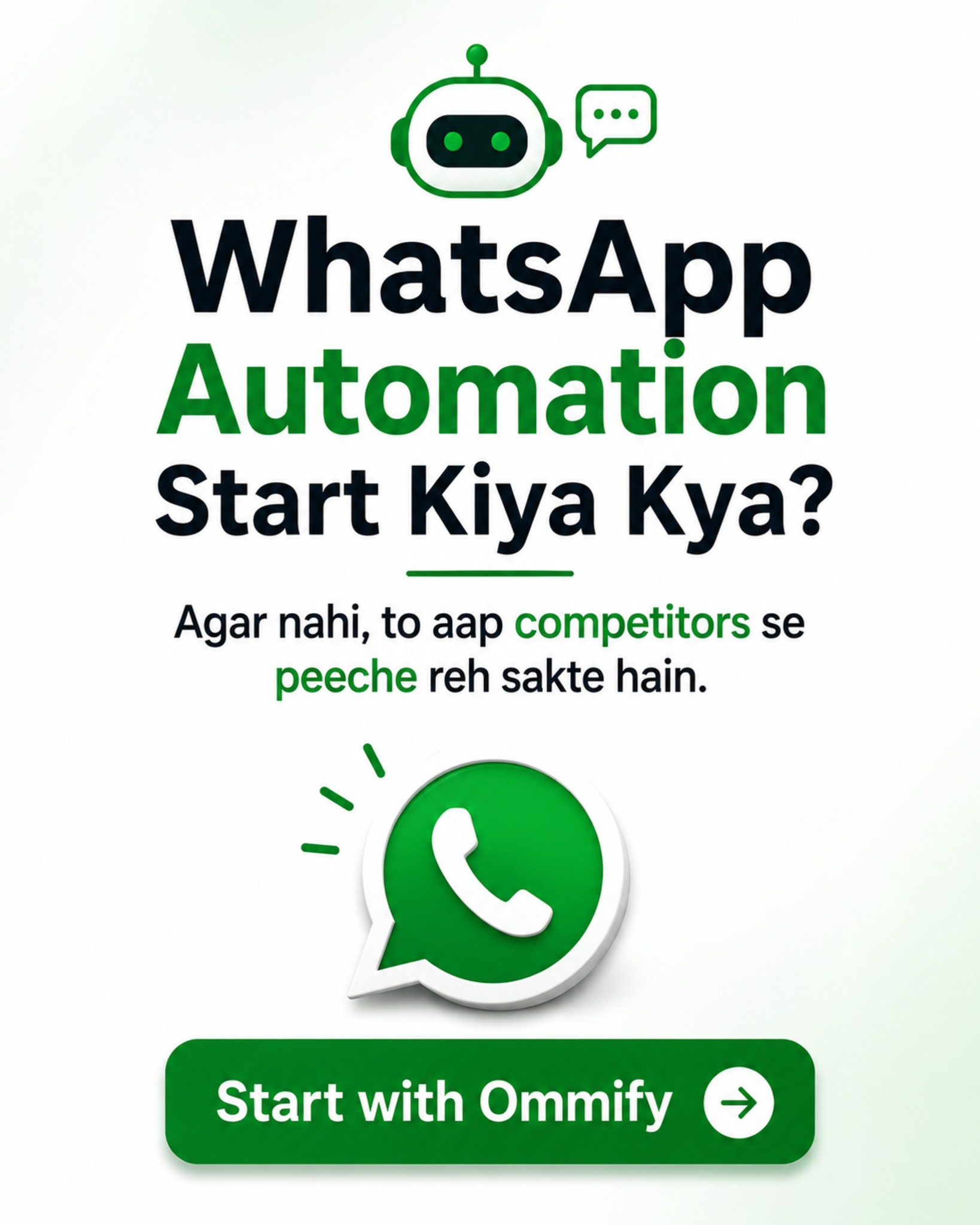 Ommify Facebook ad: Start with Official WhatsApp API No Setup Charges