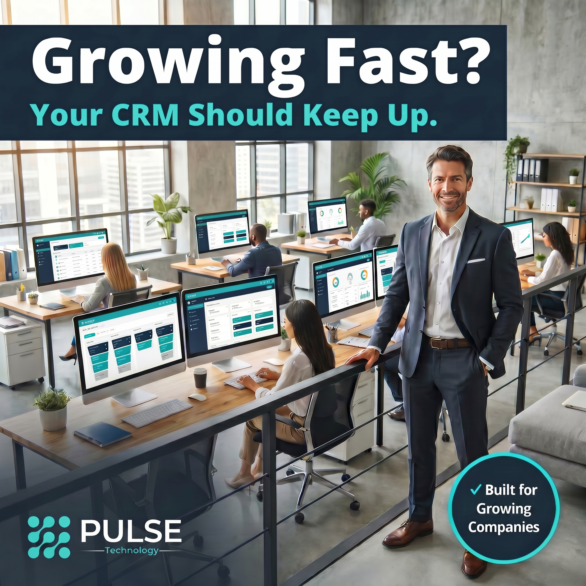 Pulse Technology Facebook ad: Built for Growing Businesses