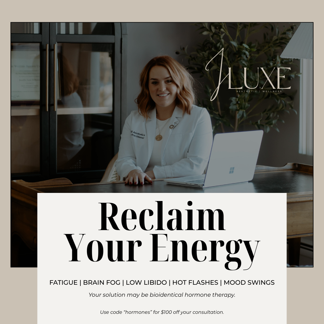 JLUXE Aesthetics Facebook ad from Sep 26, 2025