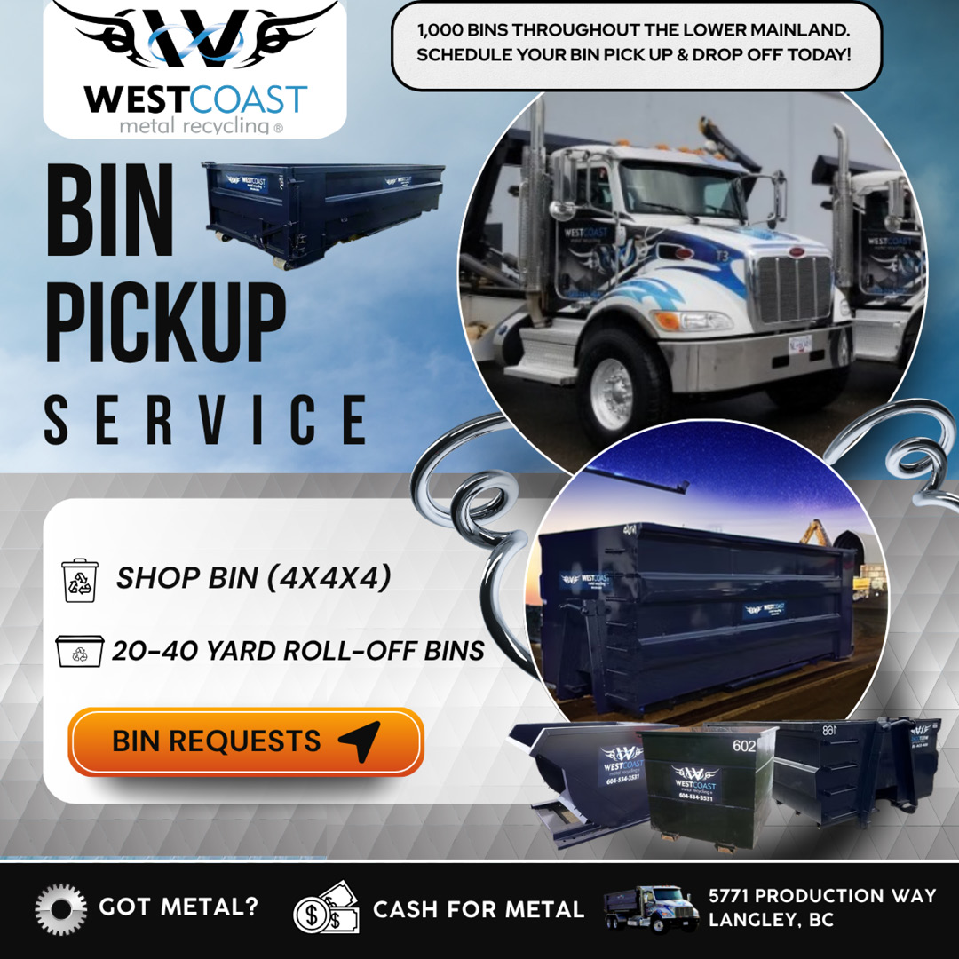 West Coast Metal Recycling Facebook ad: Need Your Bin Serviced?