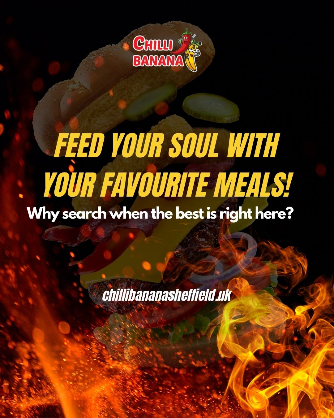 Chilli Banana Pizza Sheffield Facebook ad