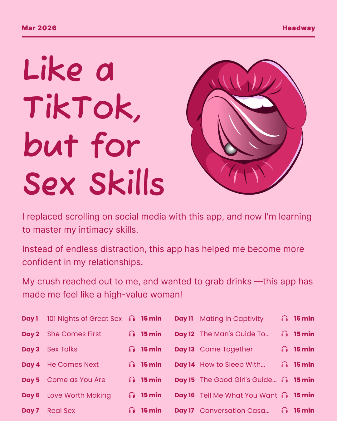Headway App Facebook ad