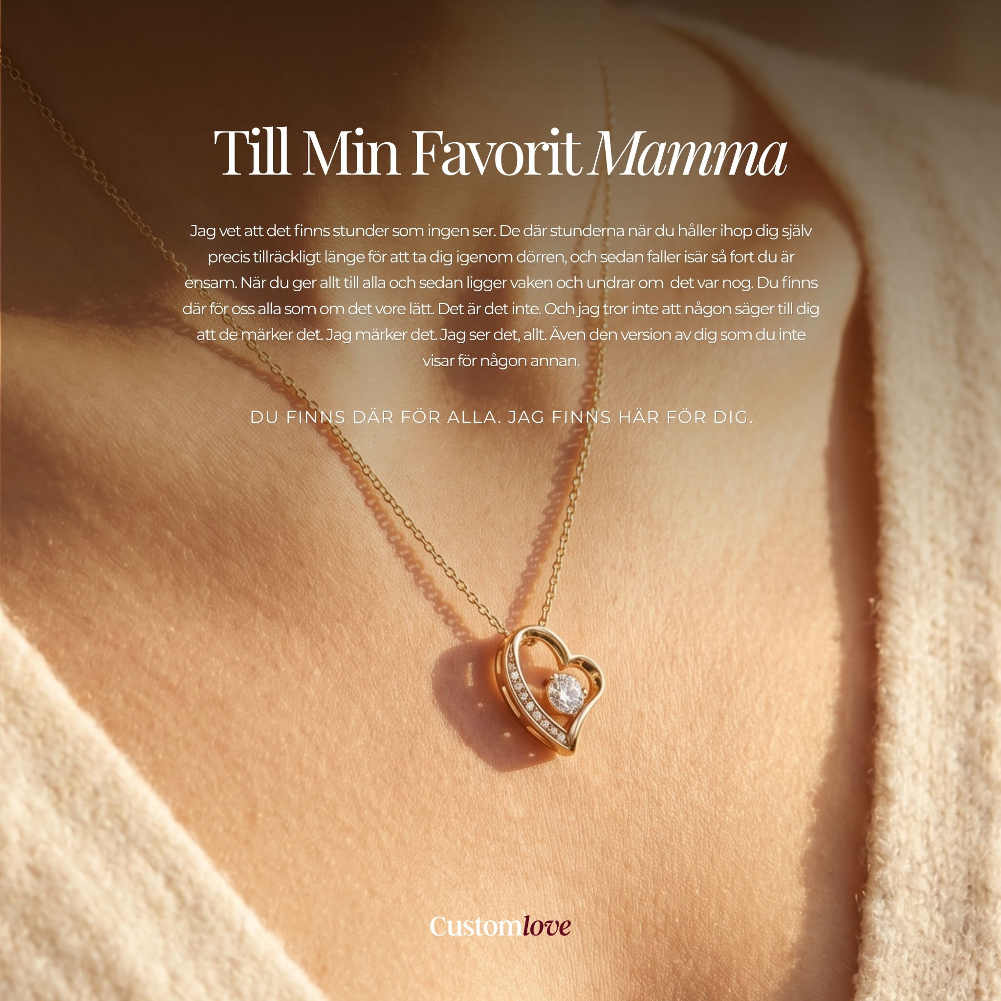 CustomLove Shop Facebook ad: Ge henne det ingen gav dig