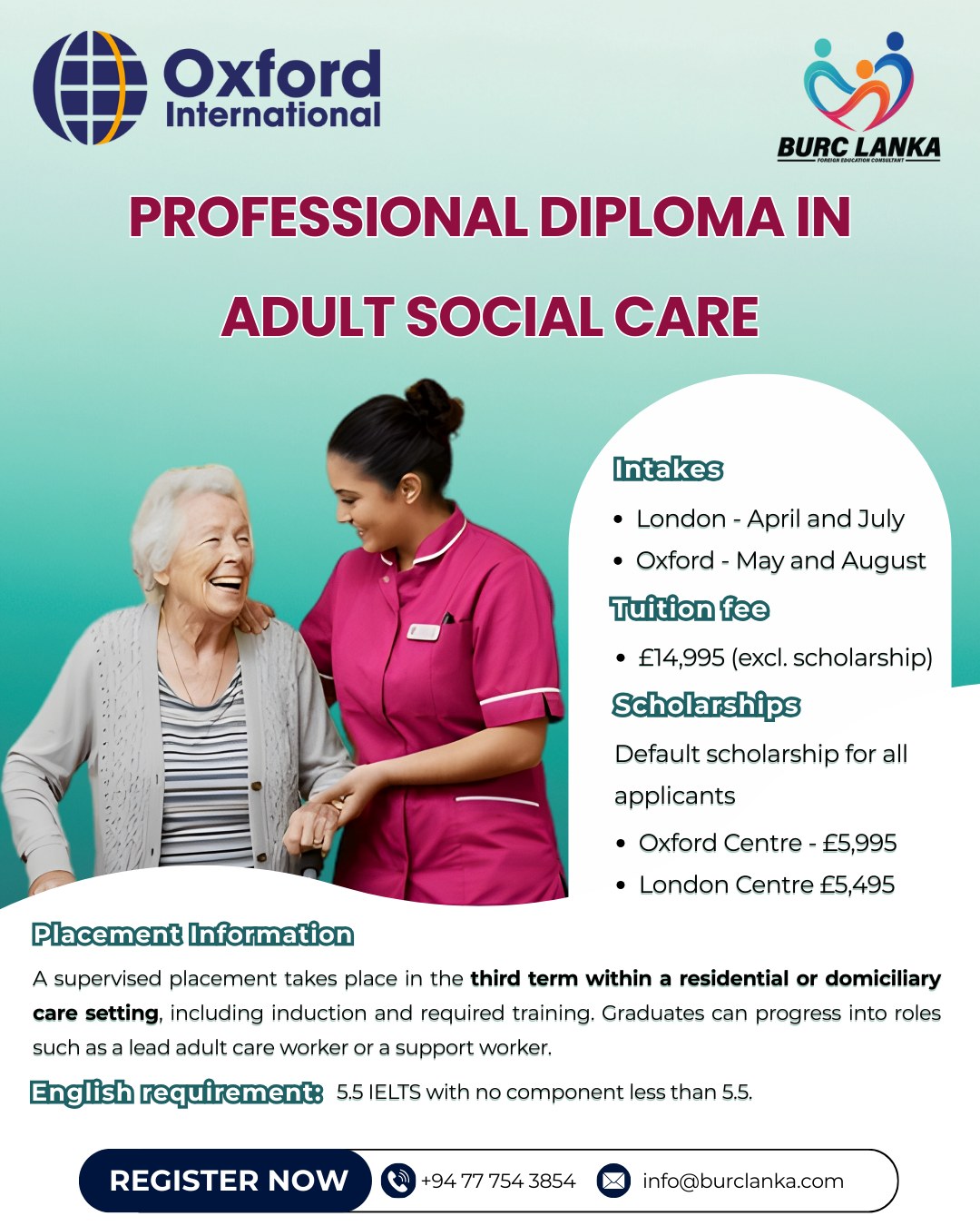 British University Recruitment Consultants -BURC Facebook ad: Professional Diploma in Adult Social Care!