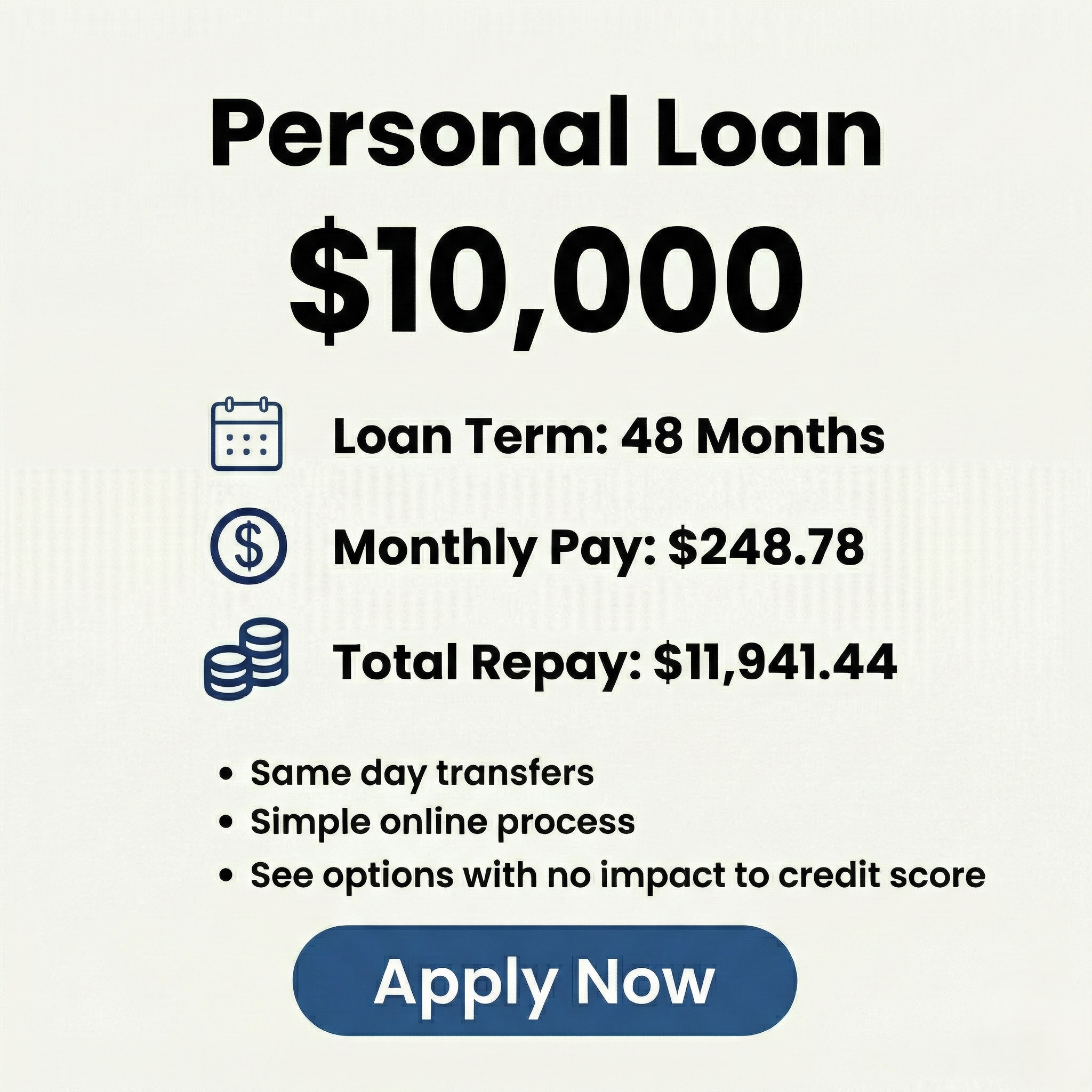 Loans Canada Facebook ad: Get Personal Loan Options - No Credit Score Risk