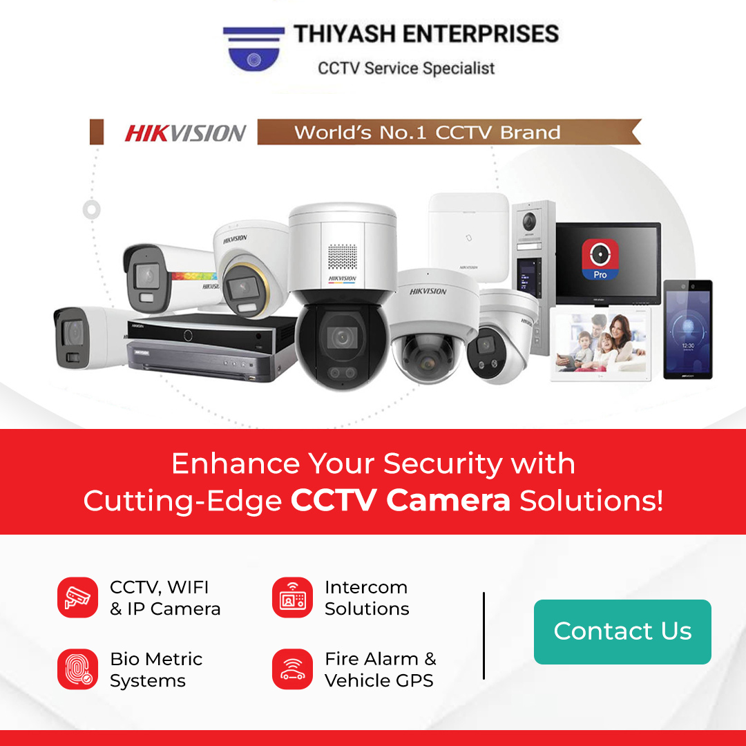 Thiyash Enterprises CCTV and Security Accessories Facebook ad: Stay One Step Ahead with Thiyash Enterprises …
