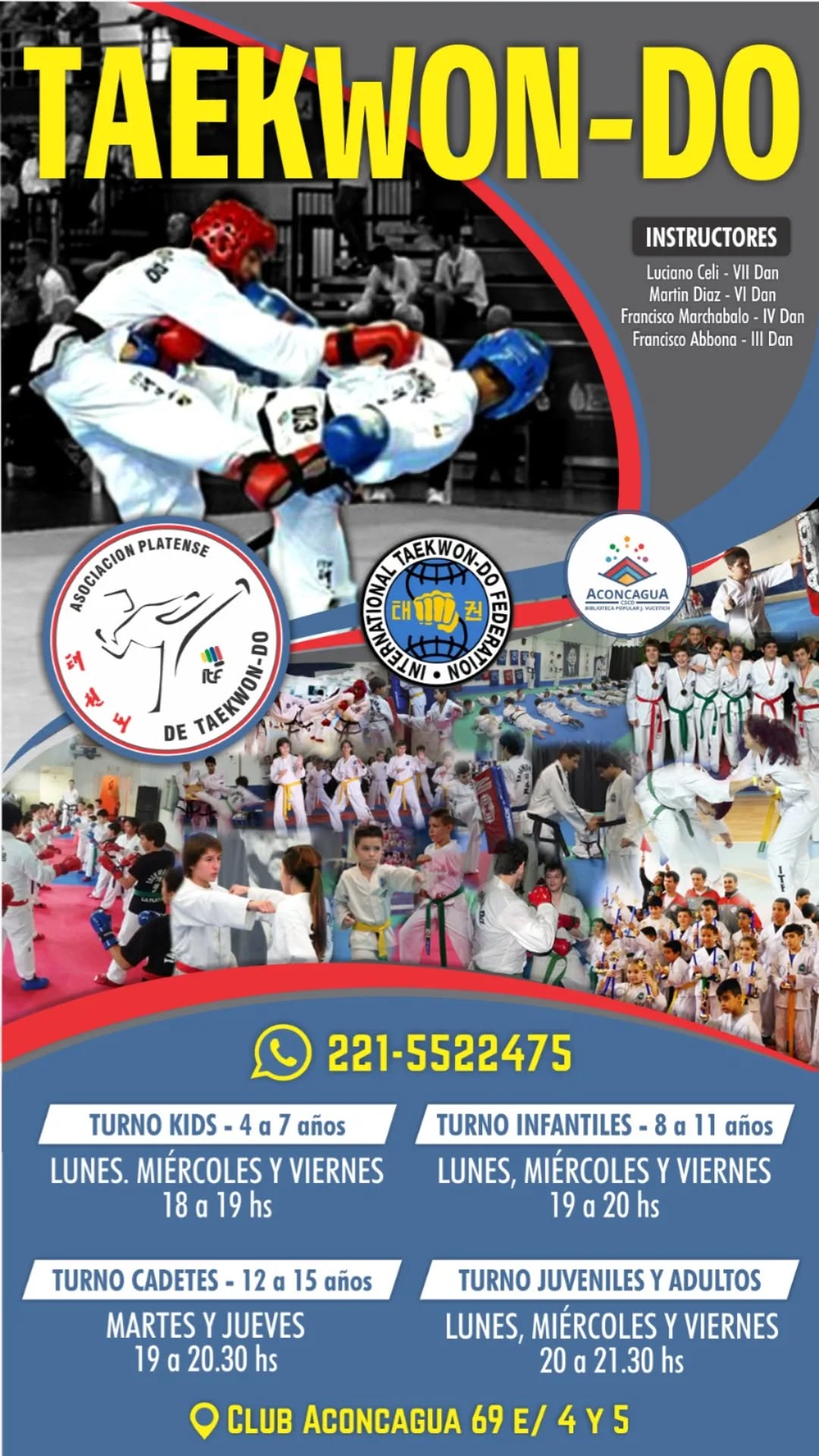 Taekwon-do La Plata en Club Aconcagua Facebook ad from Feb 24, 2025