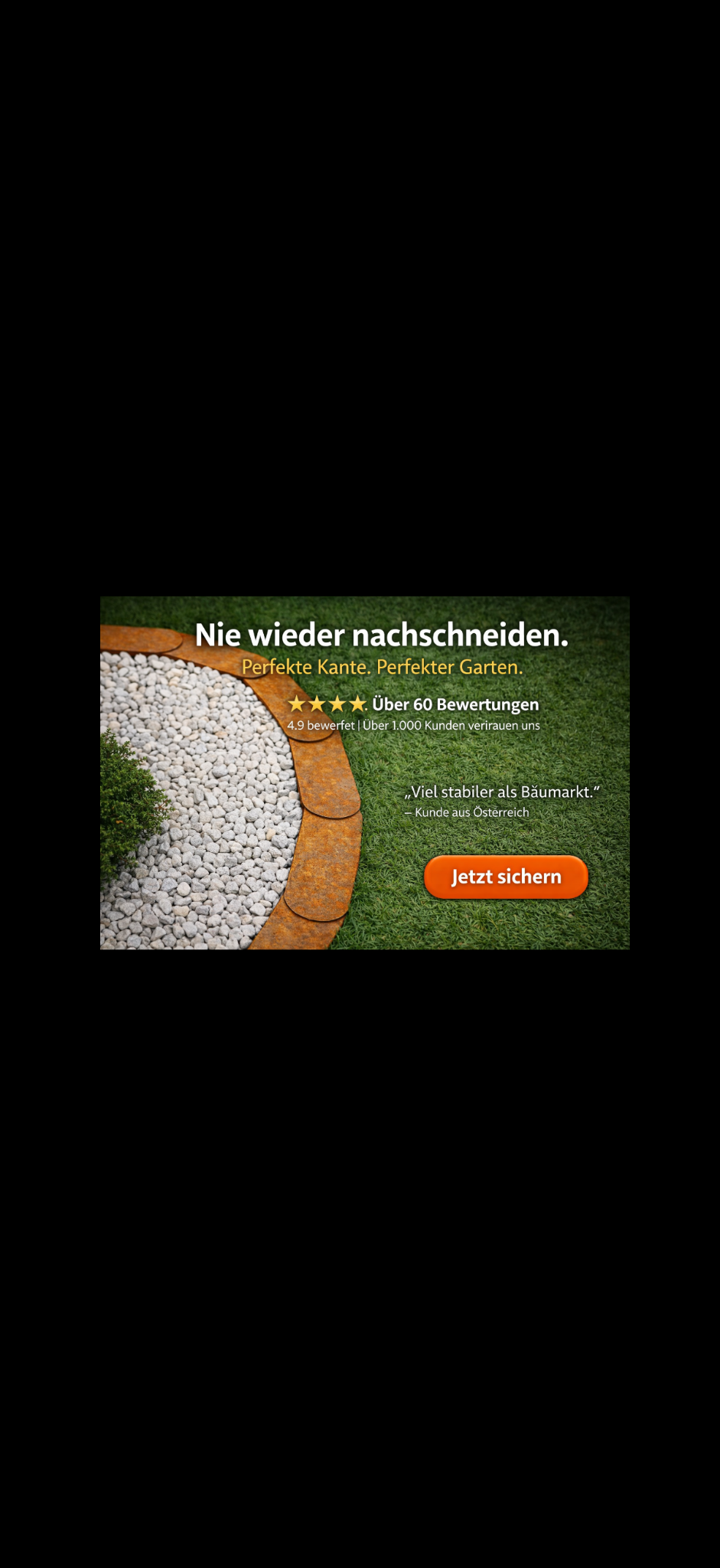 Rasenkantemetall Facebook ad