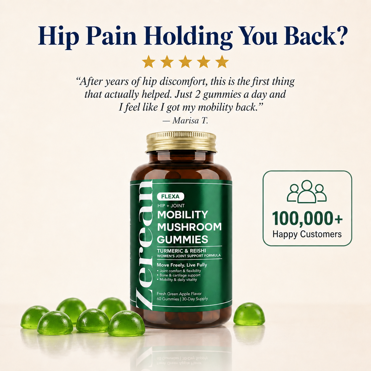 Menopause Explained Facebook ad: For The Hips That Complain On The Stairs