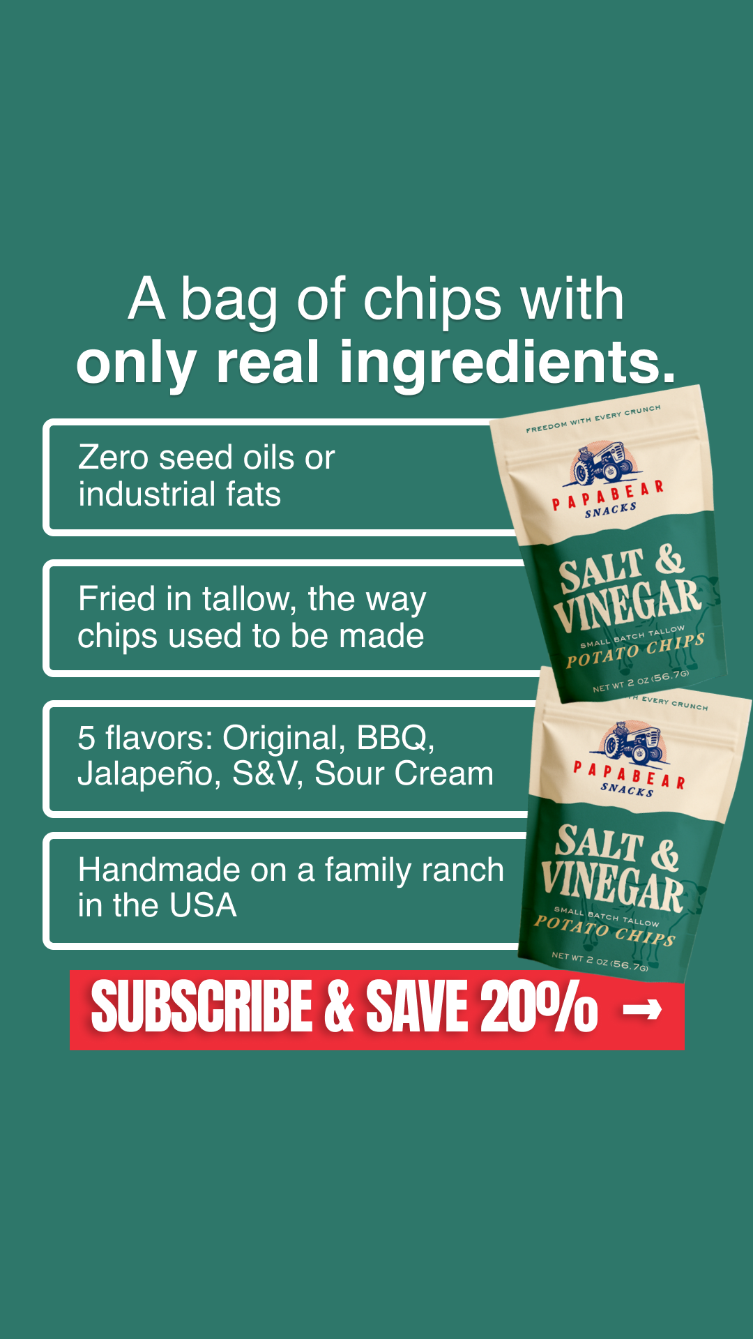 Papabear Naturals Facebook ad