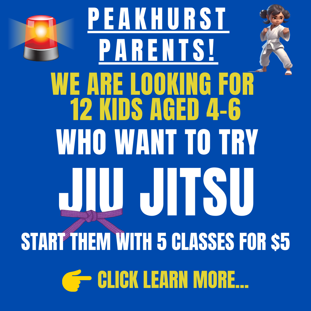 Integrated Combat Centre Peakhurst Facebook ad: NEW JIU JITSU SPOTS OPENED! 5 CLASSES FOR ONLY $5!